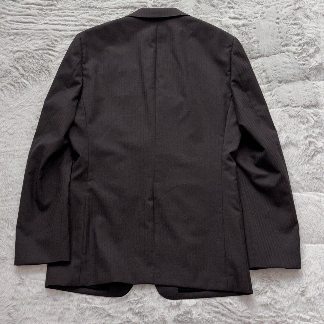 MAJI メンズスーツ セットアップ Y6 ブラック ストライプ ウール 極美