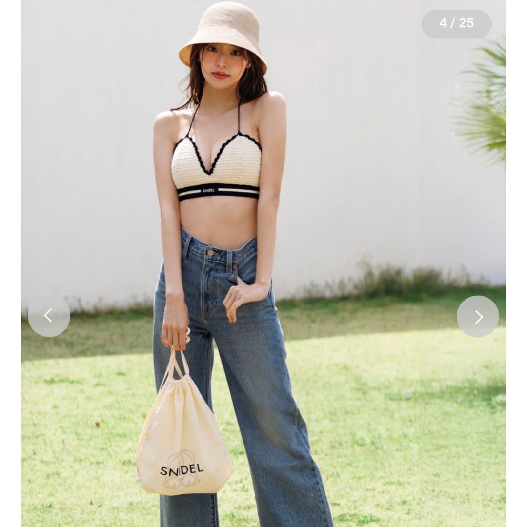 さなだ様用‼️snidel水着2025 クロシェビキニ 新品未使用タグ付き