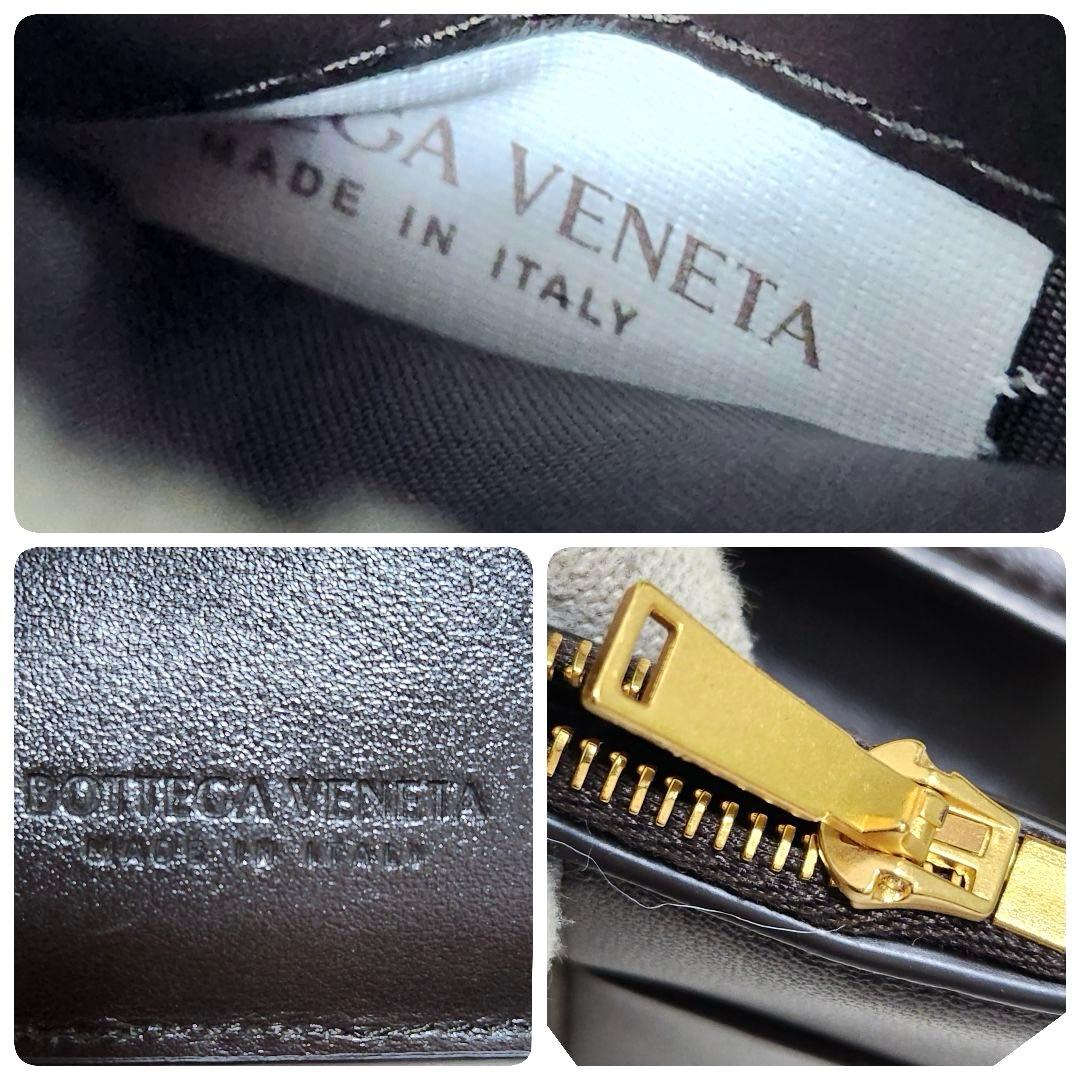 ✨未使用級 付属品完備✨ボッテガ 三つ折り カセット ダークブラウン