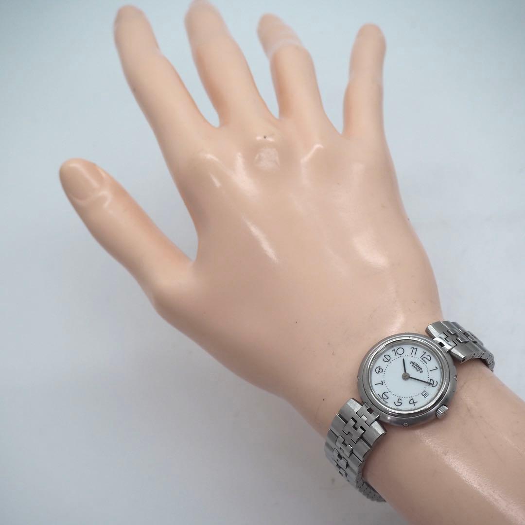 専用560 稼働 HERMES 時計 プロフィール ホワイト レディース デイト
