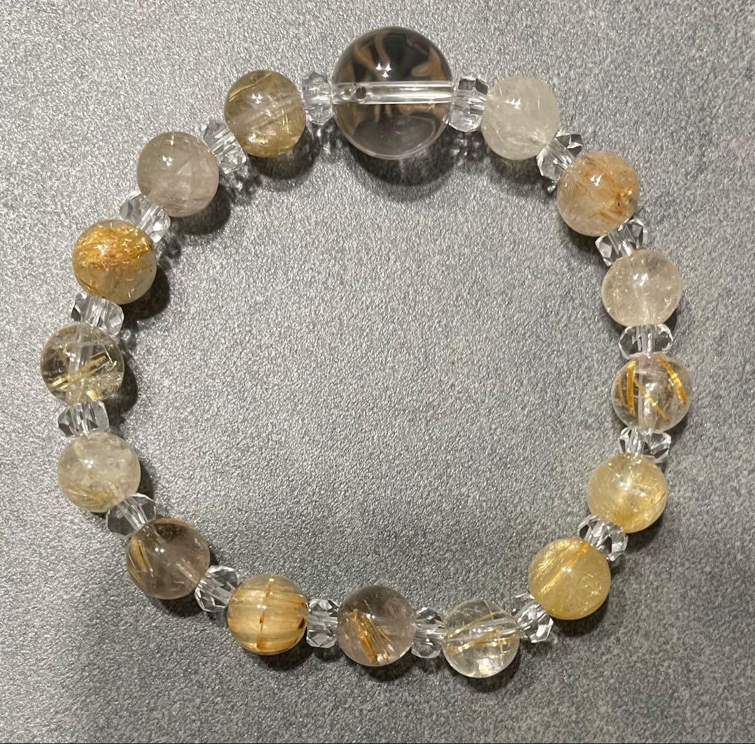 最強開運日】小網神社 腕輪御守 ルチルクォーツ 8mm 中サイズ