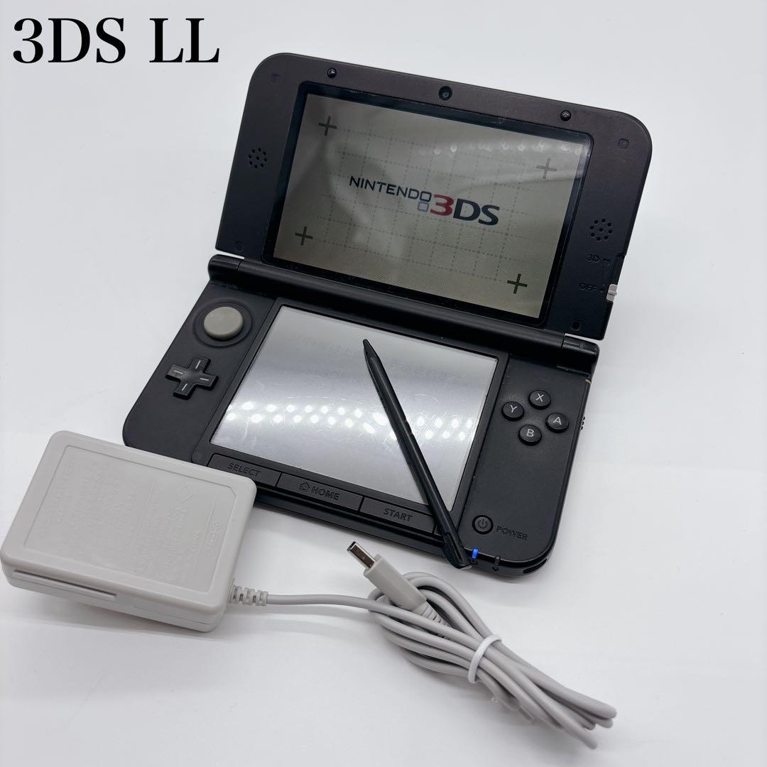美品 任天堂 3DSLL 動作確認済み 初期化済み 充電器付き マット