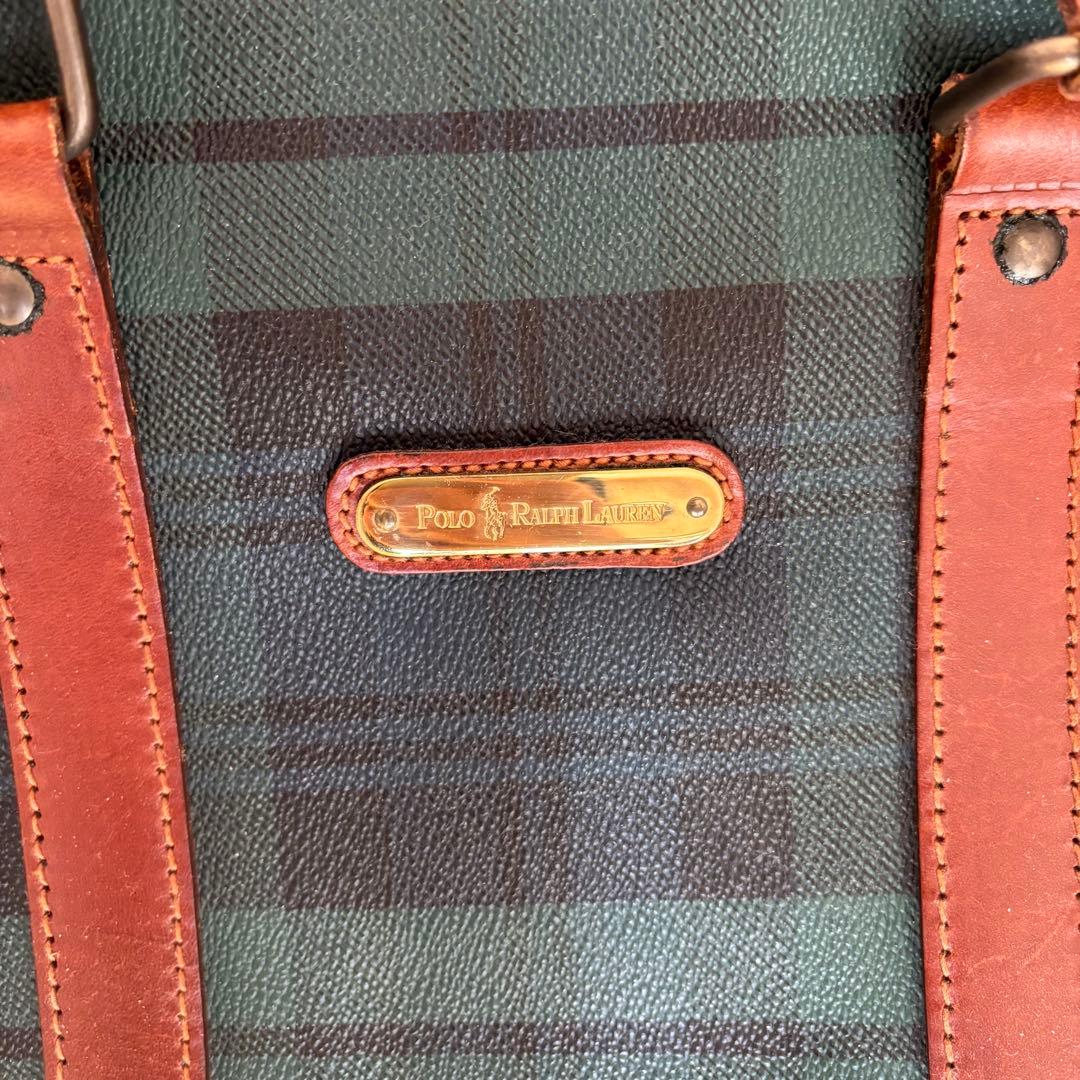 ラルフローレン ボストンバッグ チェック vintage ヴィンテージ