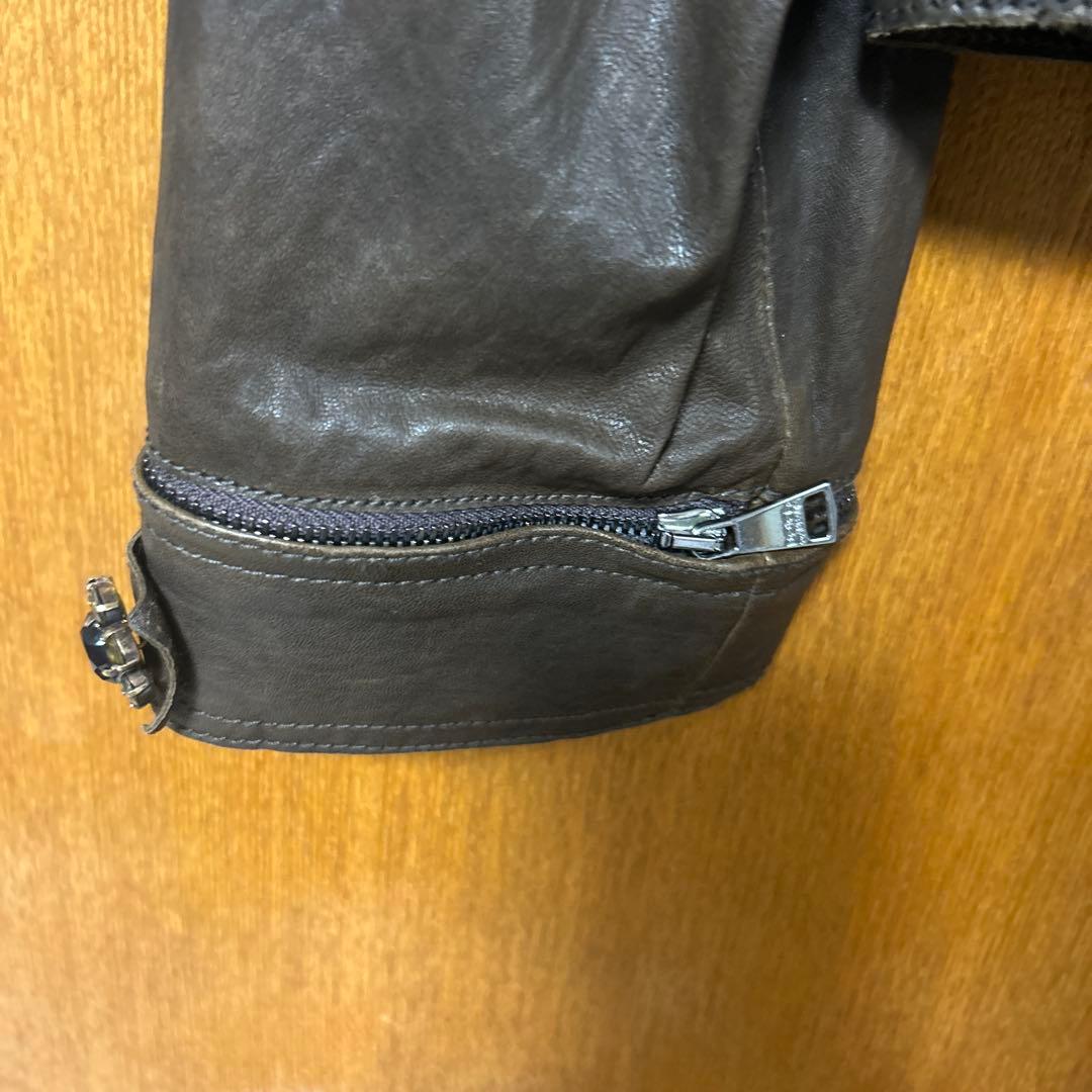 D&G レザーJK 花柄裏地　襟袖口取り外し可　最終値下げ　M 【売り切り価格】