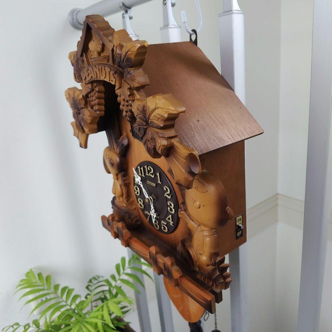 美品 珍品!シチズン SNOOPY 鳩時計 木製 手彫り 動作正常 - メルカリ