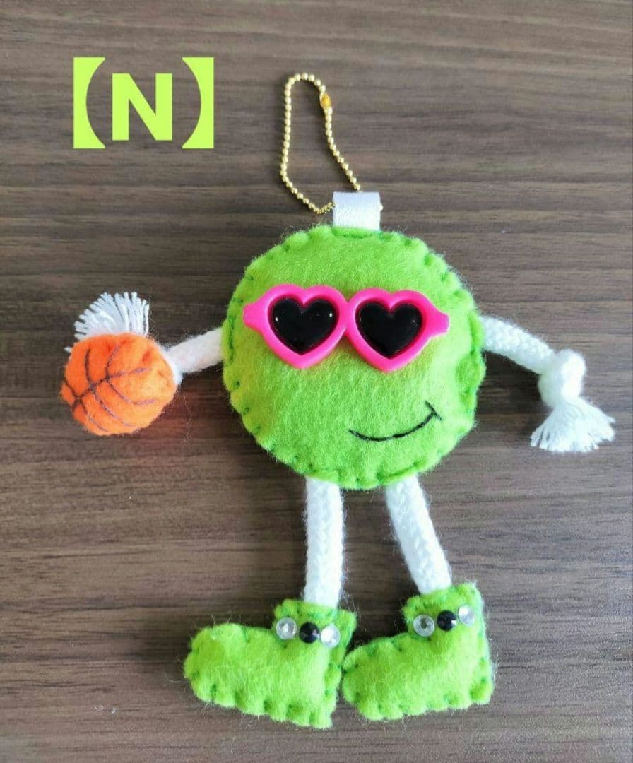 完成品☆ハンドメイド バスケットボール フェルト お守り 部活お守り6