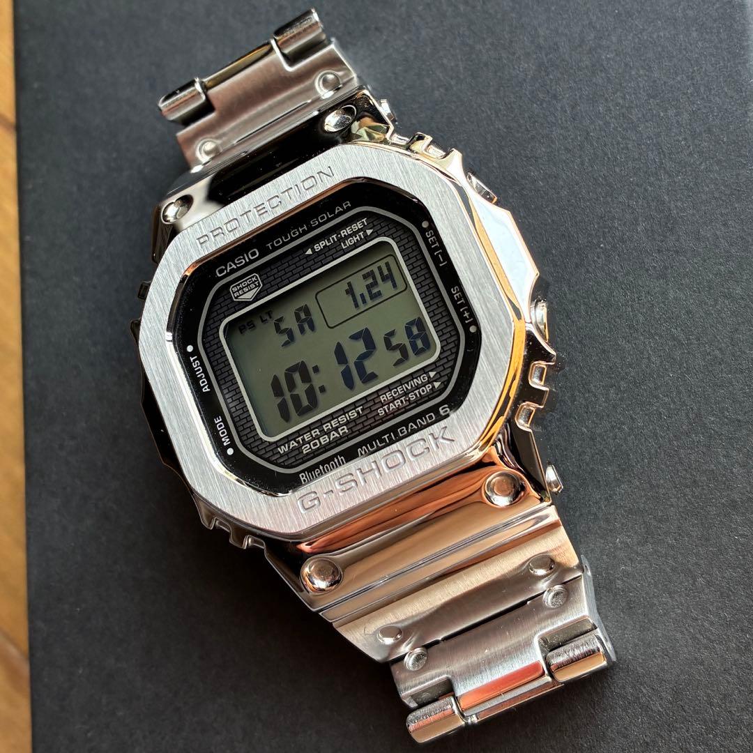 【即日発送】G-SHOCK GMW-B5000D-1JF シルバー　フルメタル 楽天市場】g-shock gmw-b5000d-1jf フルメタル シルバーの通販