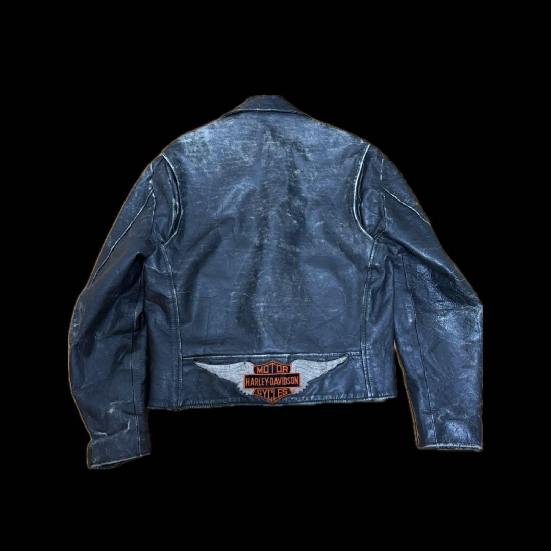 Harley Davidson ダブルライダースジャケット アメカジ グランジ