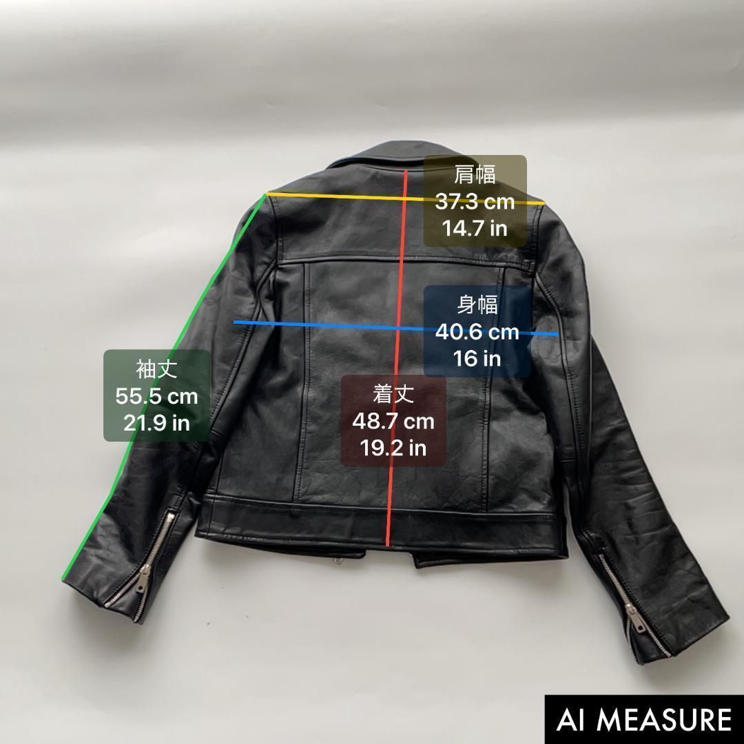UNITED TOKYO ライダースジャケット 革ジャン Sサイズ相当 ブラック