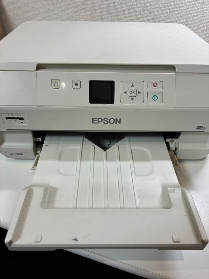 ジャンク】エプソン プリンター EP-706A 純正インク1点付き（マゼンタ