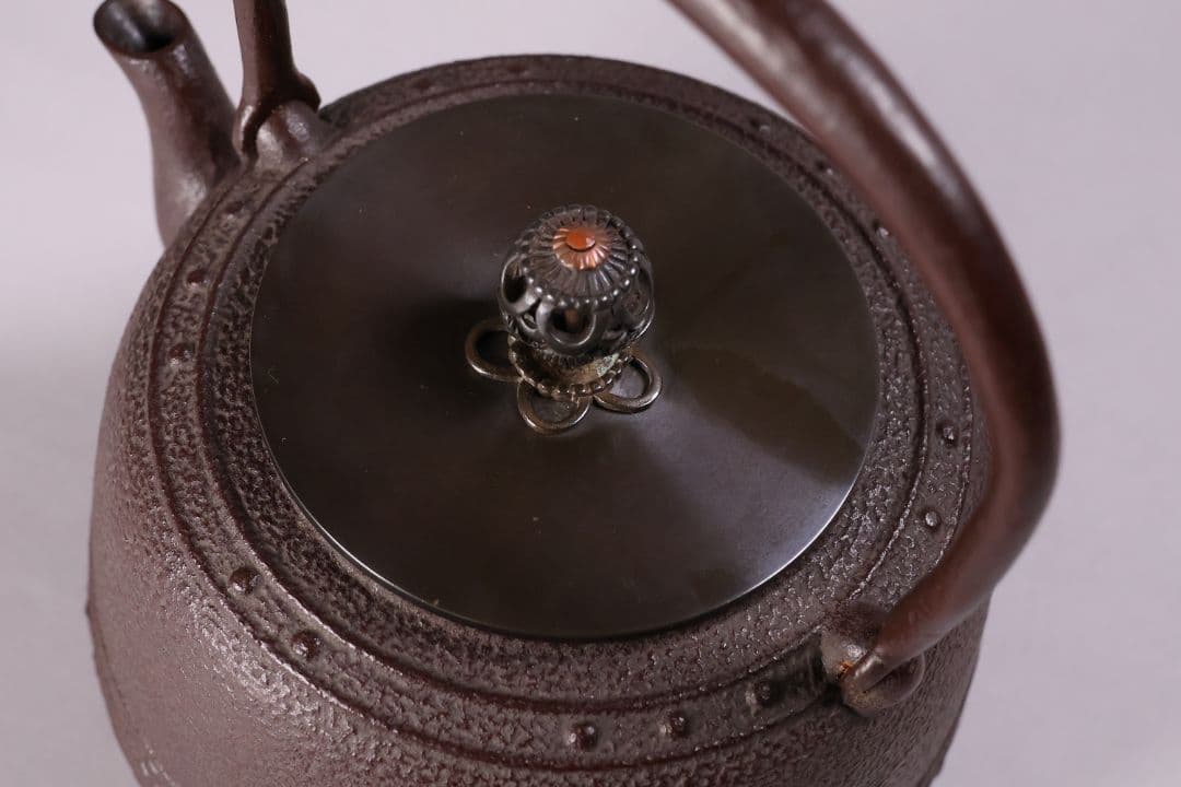 茶道具 釜師・佐藤清光 万代屋形 鉄瓶 共箱 萬代 湯沸 煎茶道具【MA527