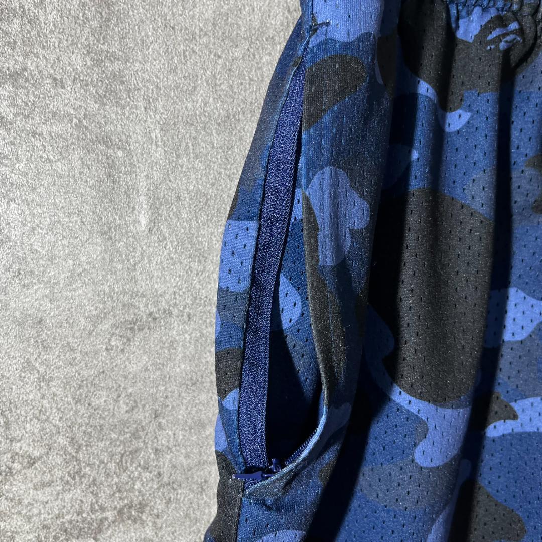 大人気] アベイシングエイプ バスケットパンツ メッシュ カモ柄 総柄