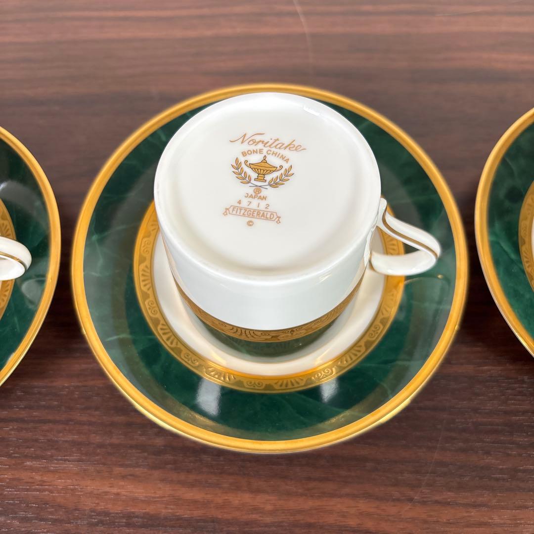 ノリタケ フィッツジェラルド デミタスカップ＆ソーサー 4客セット