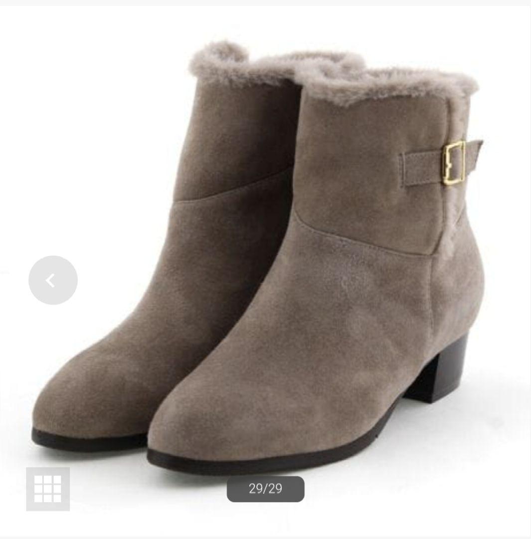 新品未使用　卑弥呼　バックル2WAYファーブーツ　ベージュ　25.5cm