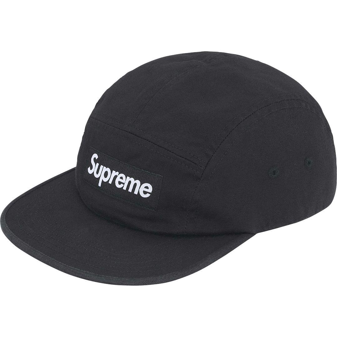 新品 Supreme Washed Chino Twill Camp Cap 黒 - メルカリ