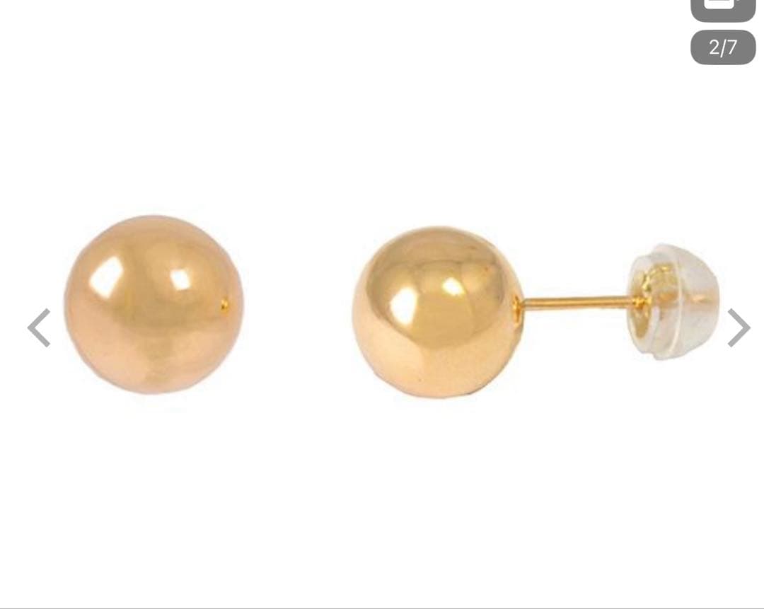 18Kゴールド 8mm ボールピアス　丸玉 楽天市場】K18 8mm丸玉ピアス(軸太0.9mmX長さ1cmポスト)(18金、18k