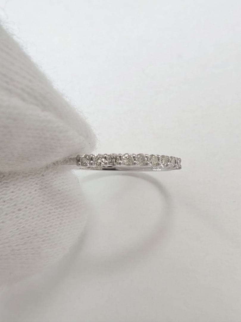 PT900 ダイヤモンドリング 0.1ct ハーフエタニティリング