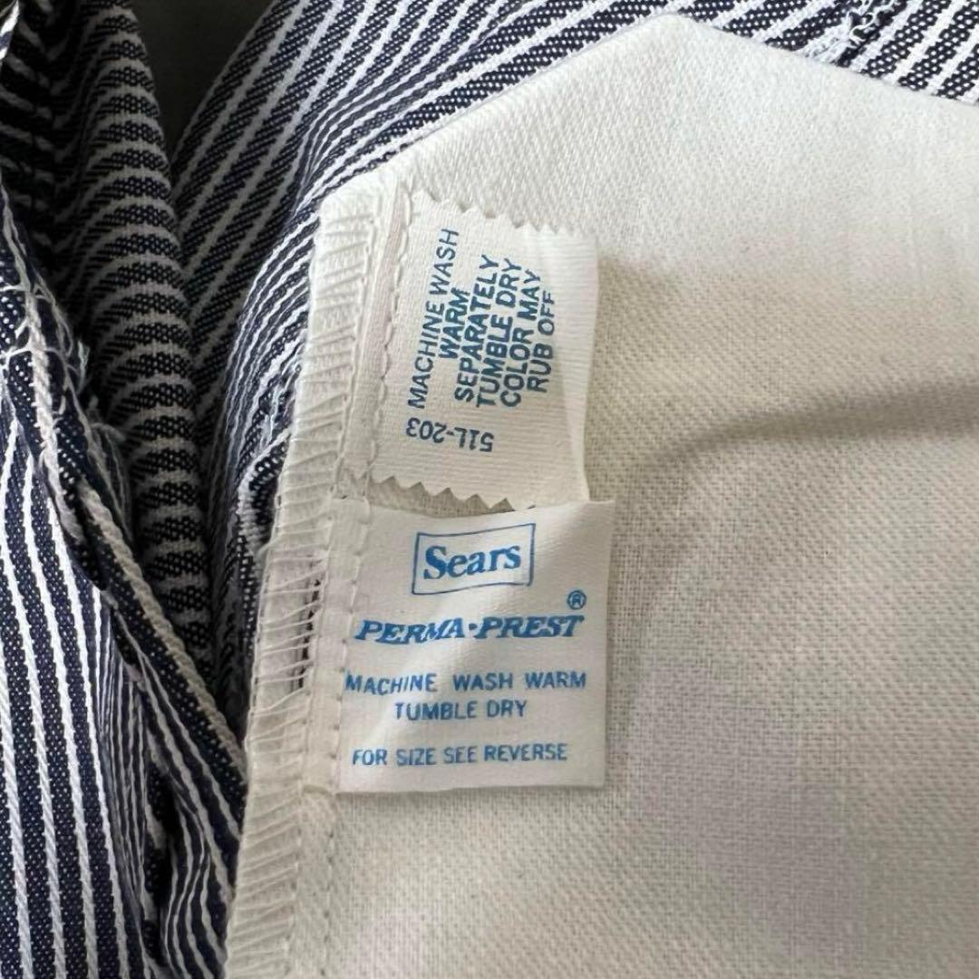 70s DEAD STOCK sears オーバーオール ヒッコリーストライプ - メルカリ