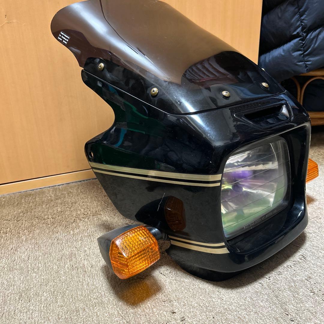 zrx400角目ライト、ビキニカウル、純正ウインカー ディアブロカラー