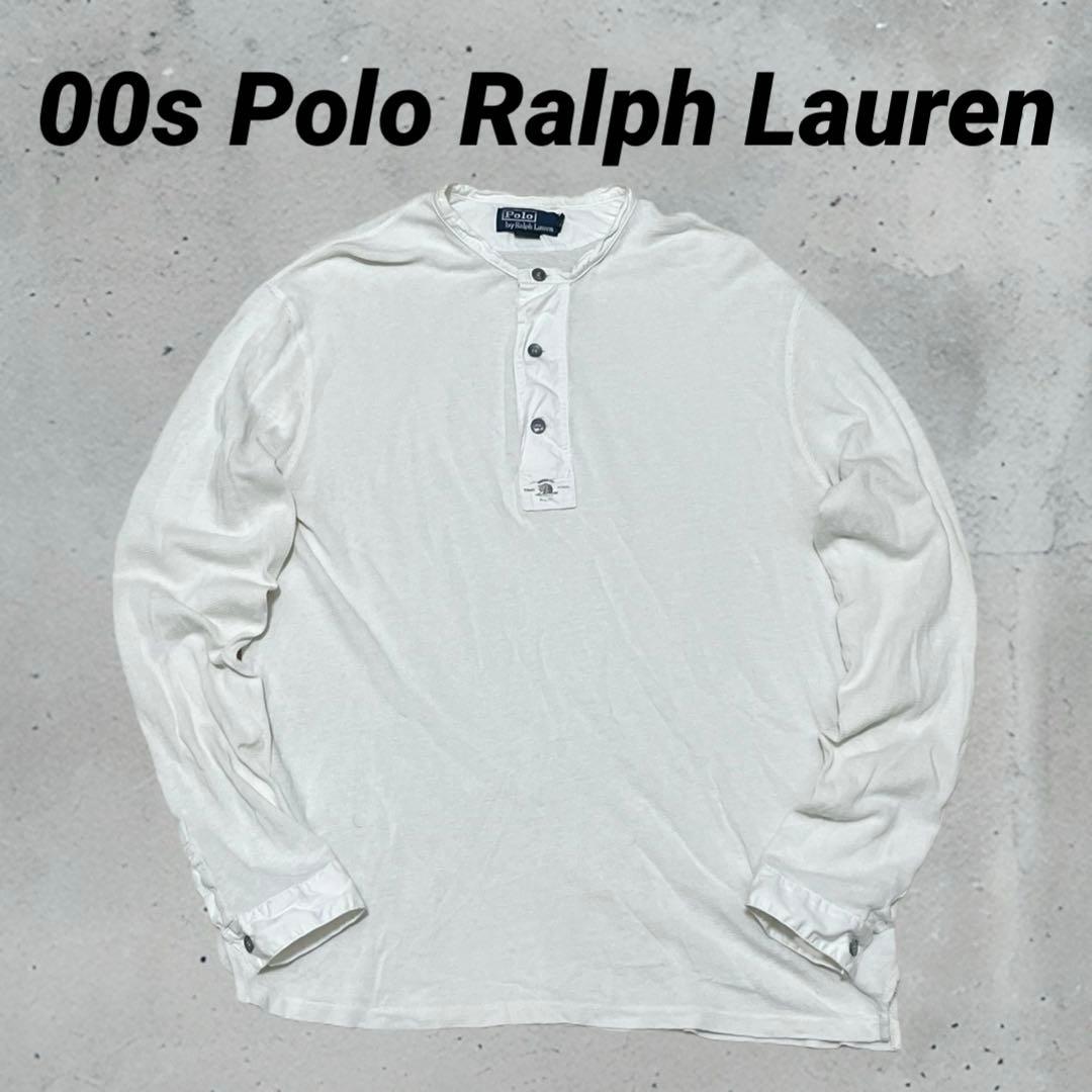 00s Polo Ralph Lauren ヘンリーネック　リネン　ホワイト　L Polo Ralph Lauren Mens Dune Tan French Rib QZip 1/4 Zip Sweater