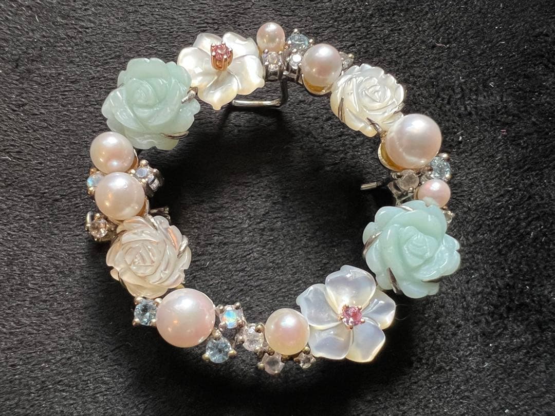 愛らしいお花のサークルのブローチ （株）GSTV VBMV5025__XP_c999_a001?$VS_1500$