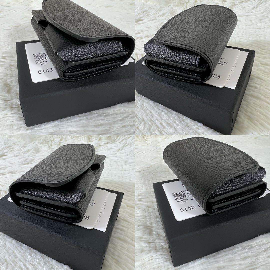 美品/箱付き】Maison Sbond amy black 三つ折り財布 黒|mercari