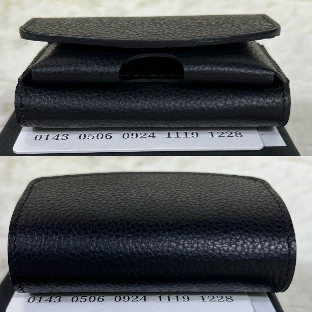 美品/箱付き】Maison Sbond amy black 三つ折り財布 黒|mercari