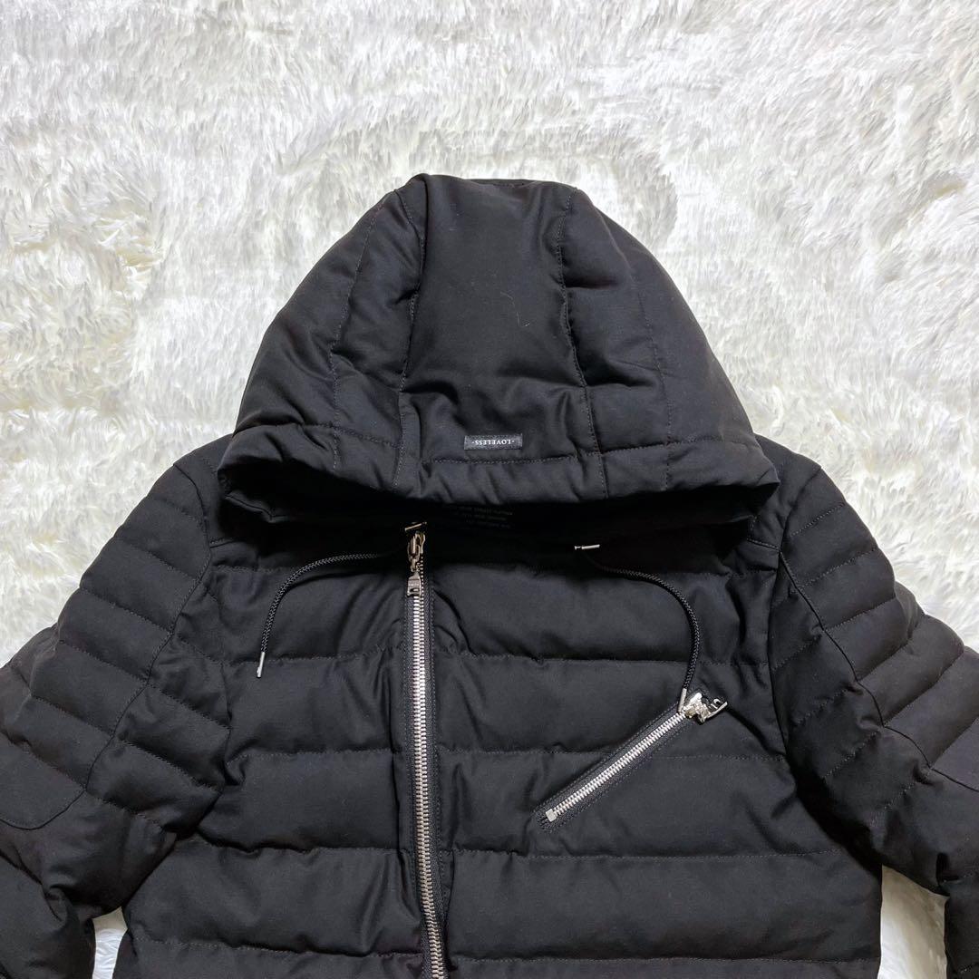 LOVELESS ラブレス ダウンジャケット ブラック ライダース M 総裏