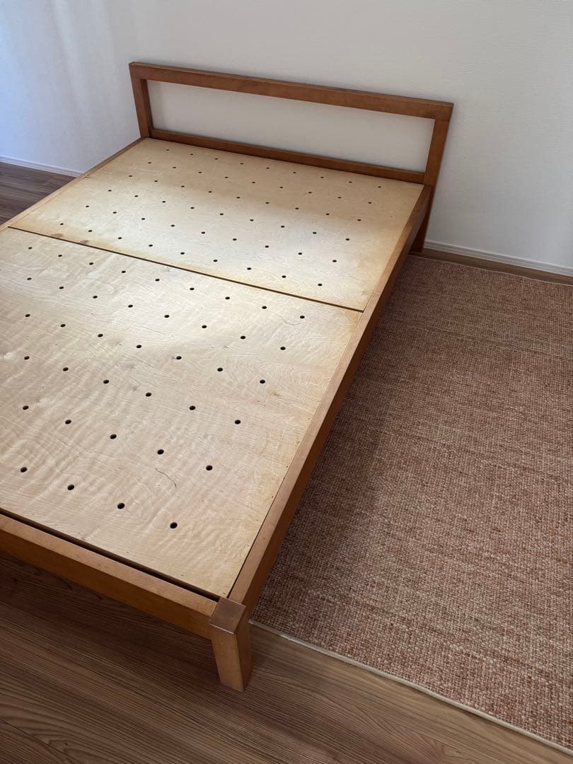 無印良品 木製ダブルベッドフレーム140x 200cm - メルカリ