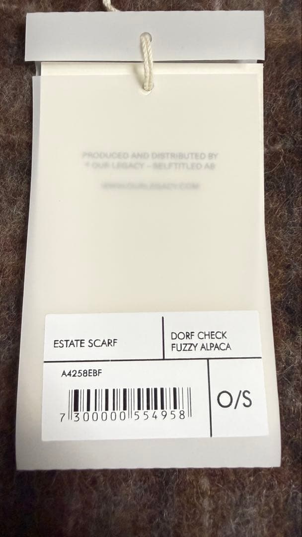 小物 OUR LEGACY Estate Scarf \"Brown\"