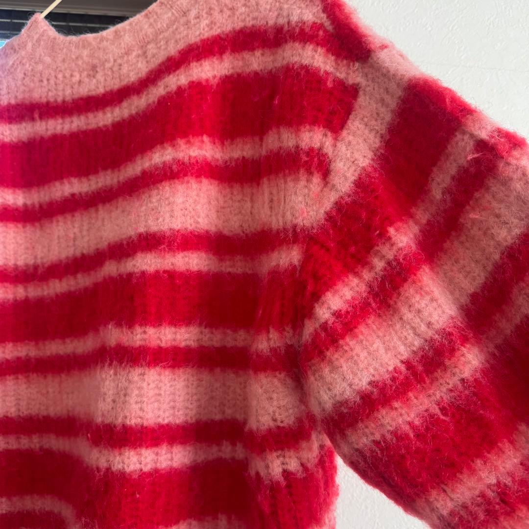 POPPY あさぎーにょ ニット 赤とピンクのストライプニット - メルカリ