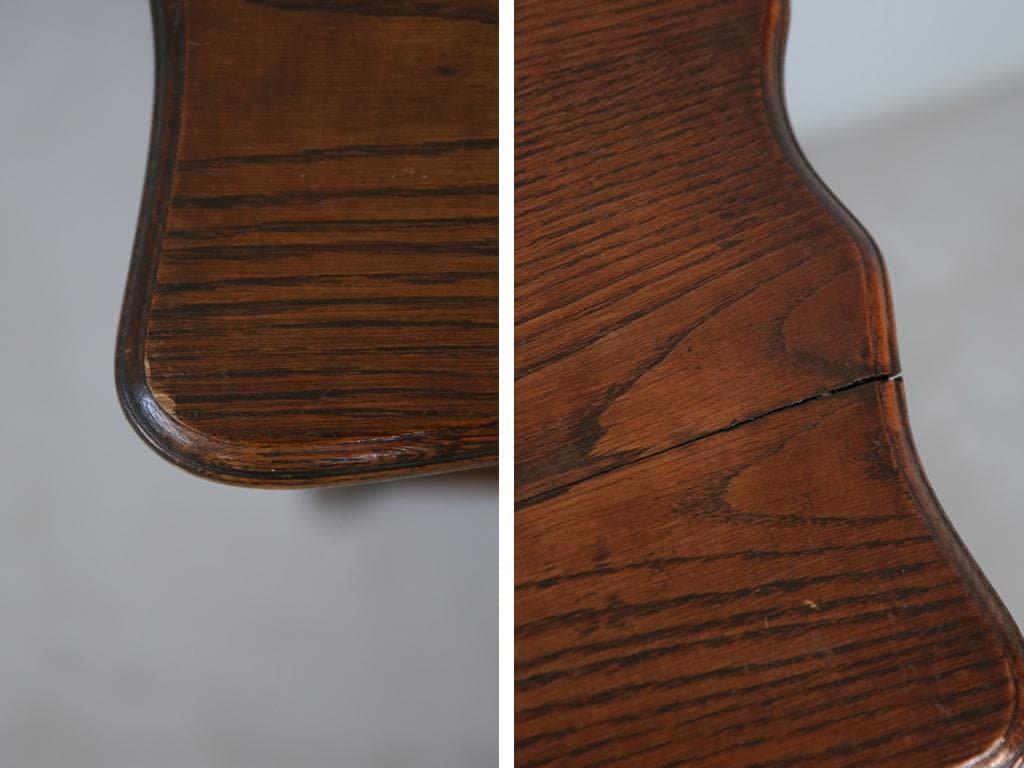 英国アンティーク木製サイドテーブル/オケージョナル机/飾り棚/花台(91