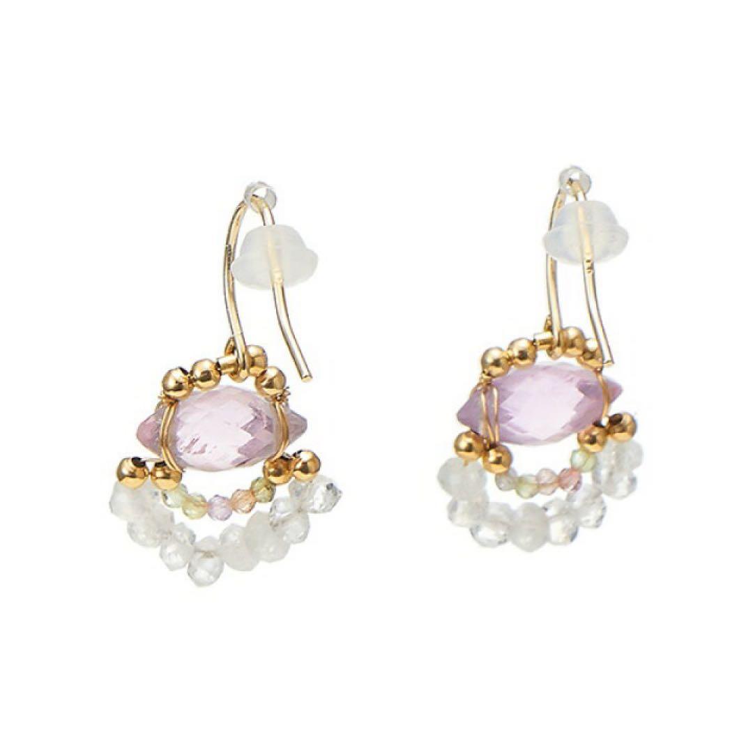 【完売品】エヴァハヌソヴァ フォー アガット 天然石 ピアス k10 Eva Hanusova for agete（エヴァハヌソヴァフォーアガット）＞ピアス