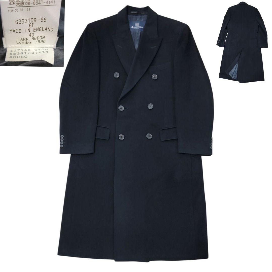 【10年に1度】定価40万 英国製 アクアスキュータム カシミヤ100% コート 10年に1度】定価40万 英国製 アクアスキュータム カシミヤ100% コート