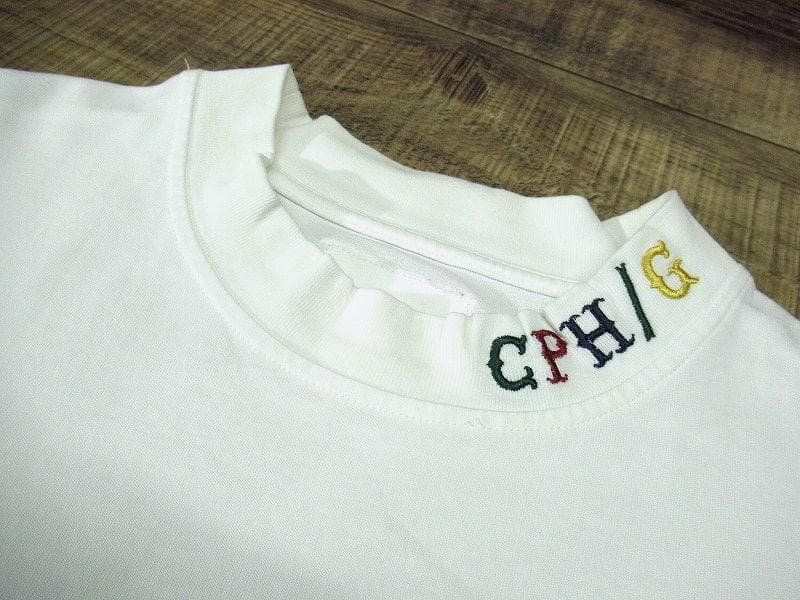 XL 25AW キャプテンズヘルム ゴルフ 長袖 モックネック Tシャツ 白/紺