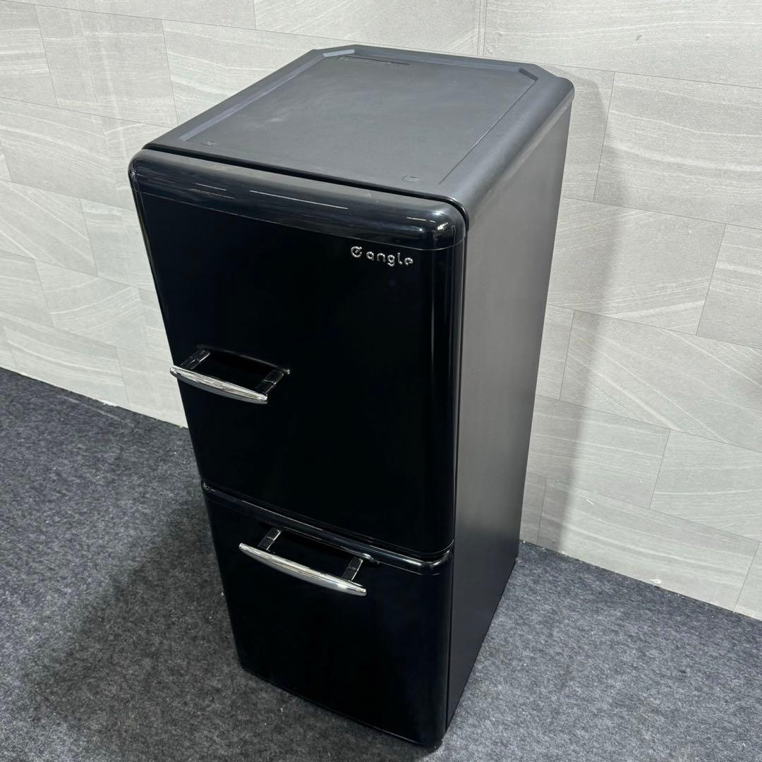 e angleレトロ調 冷蔵庫 ANG-RE151-B1 エディオン d2520 - メルカリ