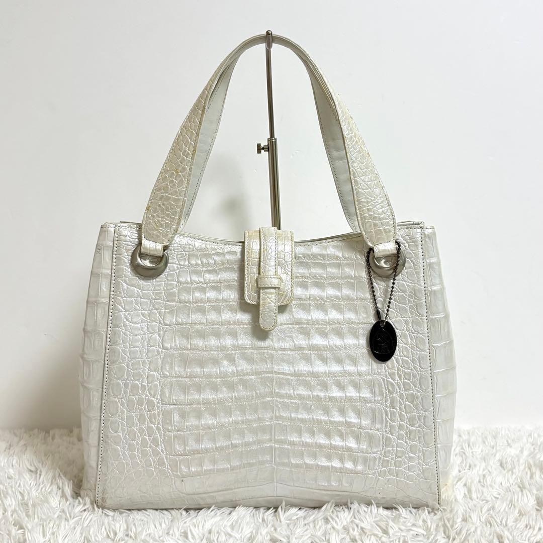 JRA認定】 三宝 SANPO クロコダイル ハンドバッグ トートバッグ 希少