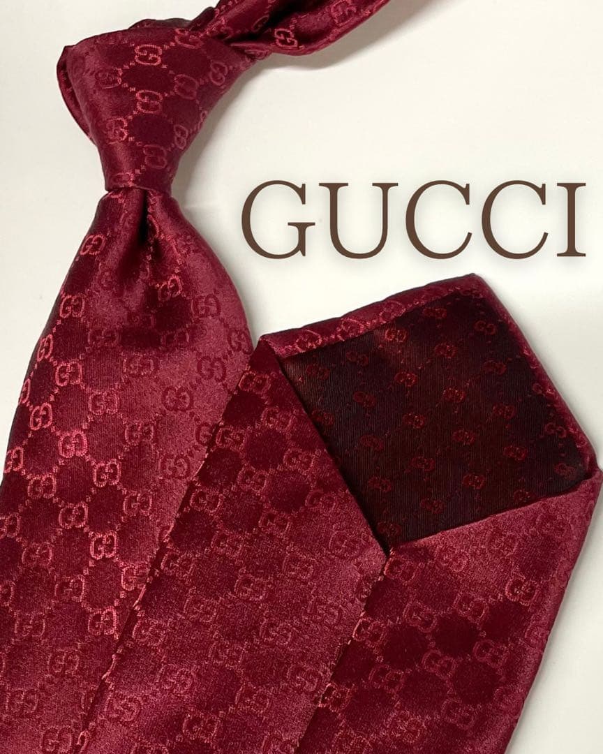 美品 グッチ ハイブランド ネクタイ 総柄 GG ボルドー レッド 楽天市場】グッチ ネクタイGUCCI FEDRA 全9色(8cm) グッチネクタイ