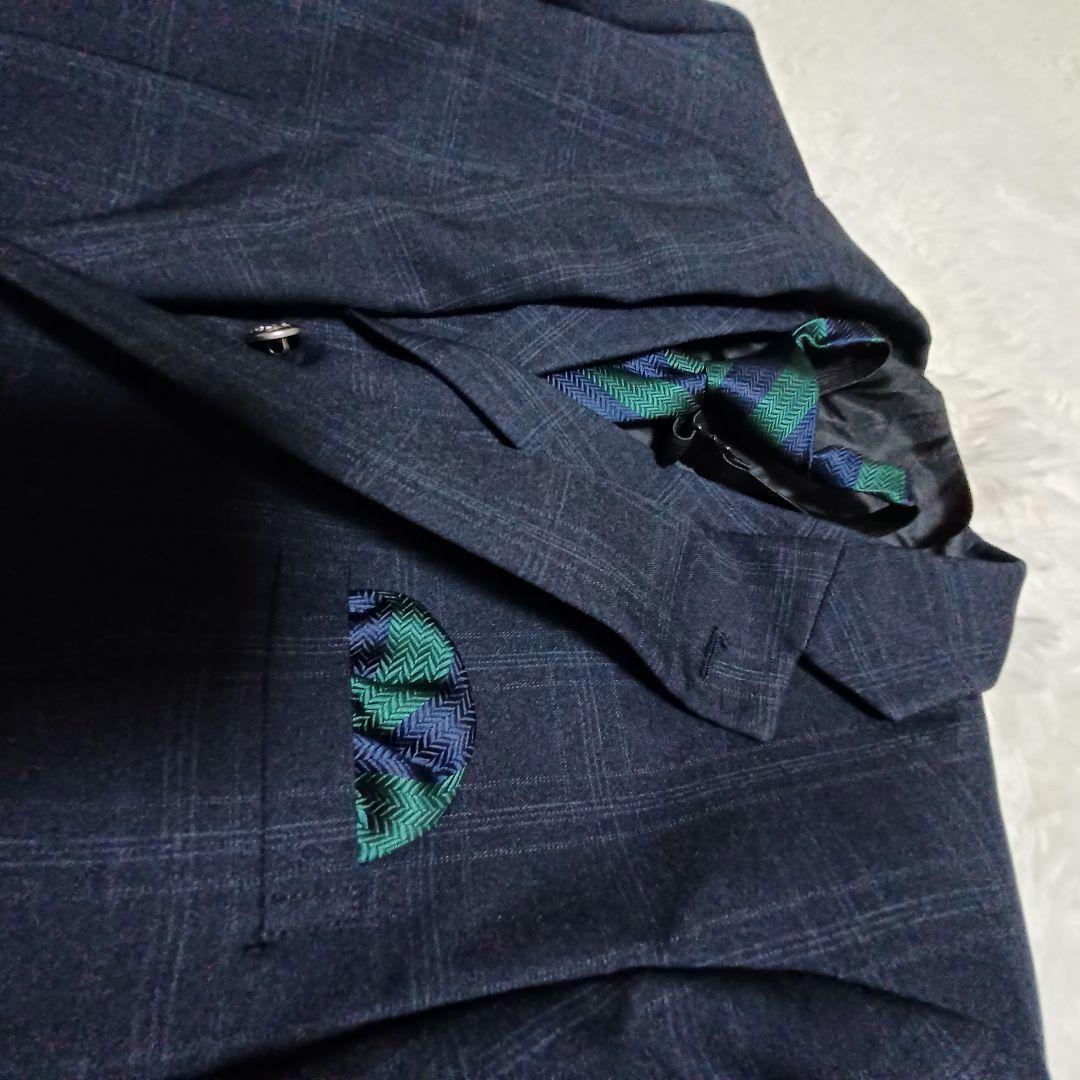 WANDER FACTORY ワンダーファクトリー ネイビーチェックスーツ - メルカリ