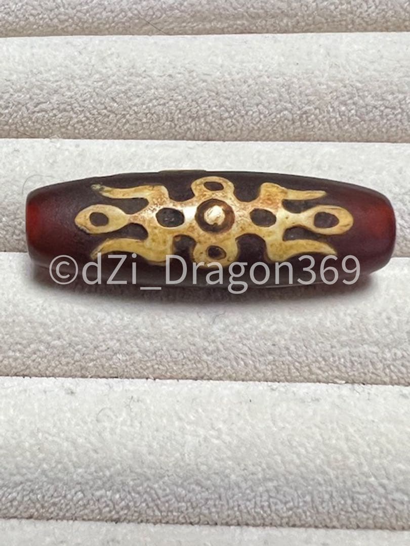 【一点限り】dZI ジービーズ 西蔵 赤瑪瑙 彫刻 金剛杵六字真言天珠 西藏天珠正品保真金刚杵天珠招财健康长36MM精品特殊