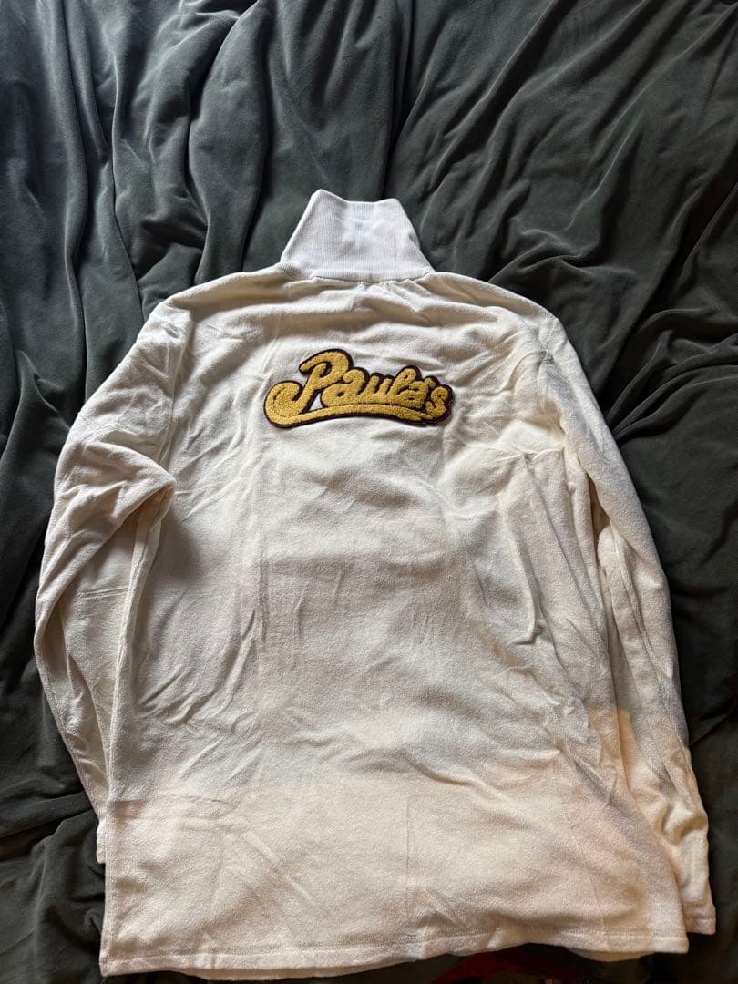 LOEWE Paula's クリームホワイト ハーフジップパイルカットソー 210.jpg