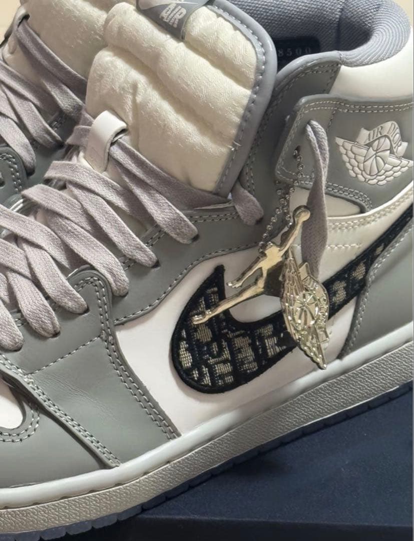 Dior Air Jordan 1 グレー/ホワイト 【27.5cm】