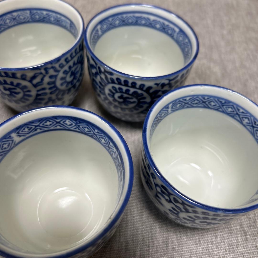 青龍 青白磁 蛸唐草 中国茶器 セット 6客セット - メルカリ