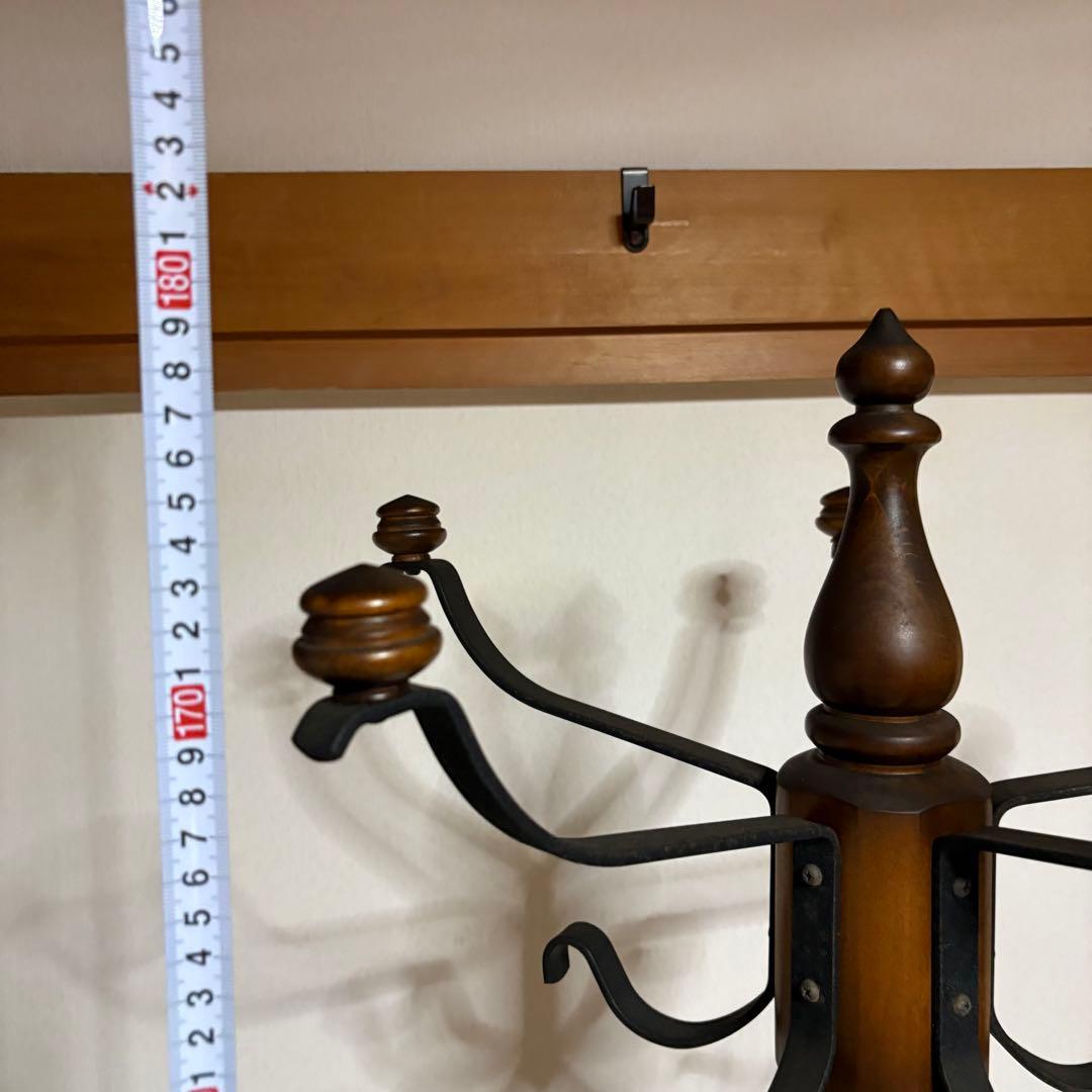 カリモク ポールハンガー コートハンガー 傘立て 帽子掛昭和 レトロ