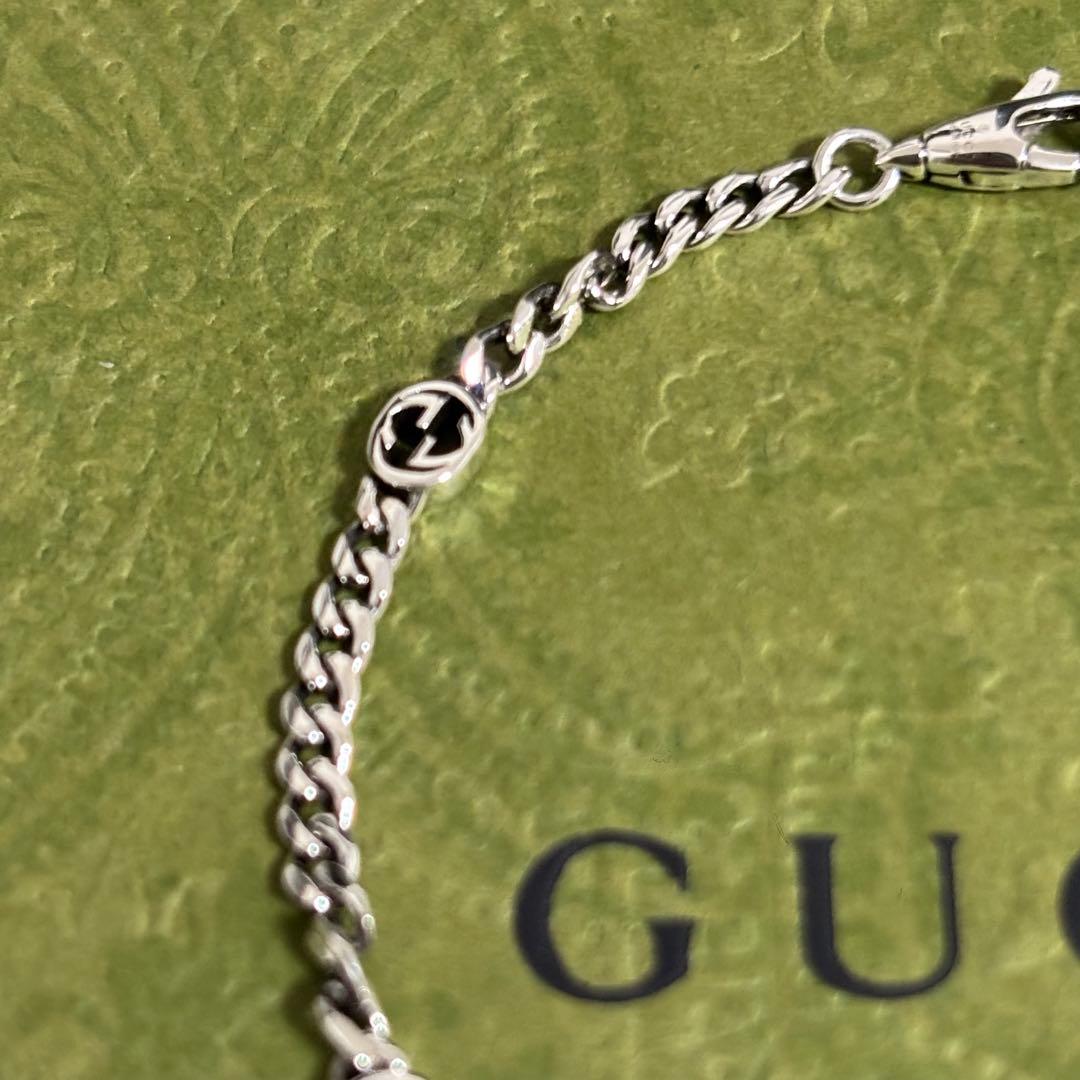 GUCCI 新品同様品 インターロッキングGブレスレット 刻印18 極美品