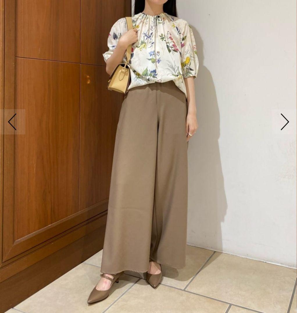 24ss トゥモローランド パピヨンフラワープリント パフスリーブ ブラウス