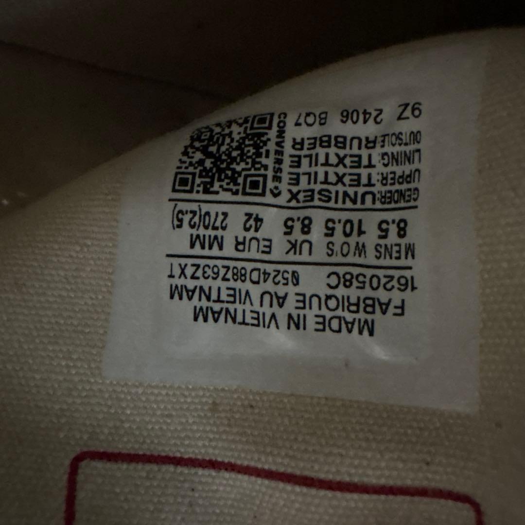 converse CT70 ブラック　ローカット　27.0cm ブラック　中古品