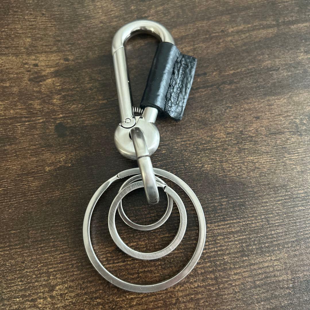 エンダースキーマ カラビナ キーホルダー 黒 3連リング Hender Scheme (エンダースキーマ) karabiner / カラビナー