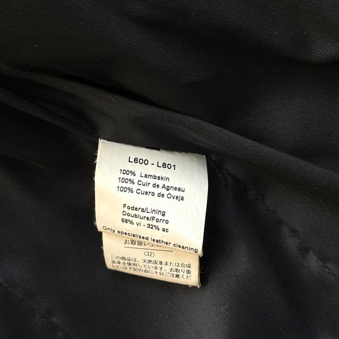 美品 アルマーニコレツィオーニ キルティング ラムレザー ブルゾン 黒