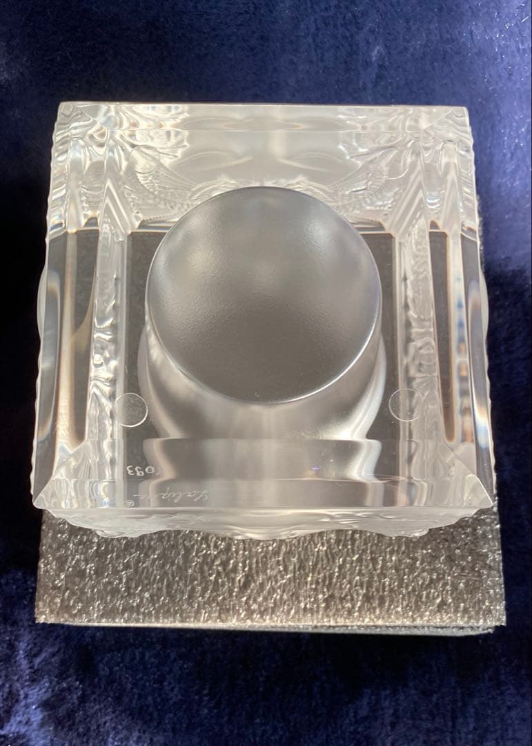 ❤️Lalique ルネラリックの クリスタル製キャンドルホルダー A1491